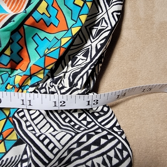 Francesca’s Maxi Dress Hello Miss Strapless Aztec Pattern Size Medium EUC - Picture 9 of 11